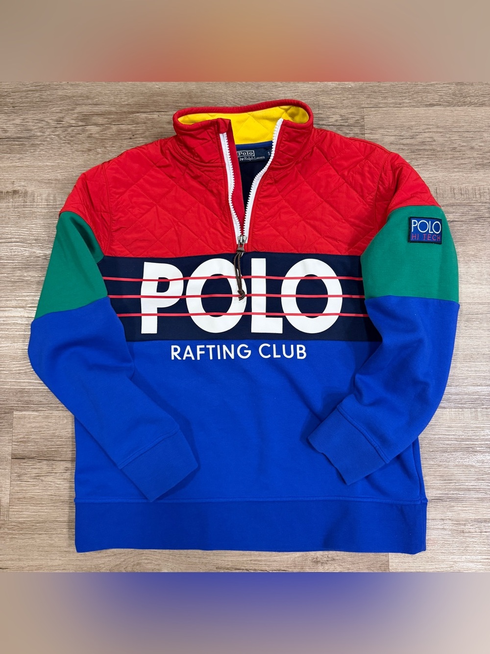 Polo Ralph Lauren Rafting Club Hi-Tech Quarter-Zip Pullover Sweater Size XL